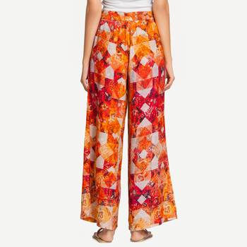 Orange Rayon palazzo pants 3