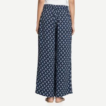 Blue Rayon palazzo pants 3