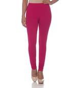 Pink Cotton Ethnic Wear Churidar Leggings For Women'S