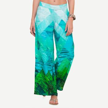 Blue Rayon palazzo pants 1