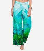 Blue Rayon palazzo pants