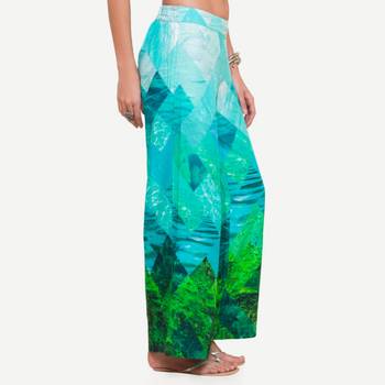 Blue Rayon palazzo pants 2