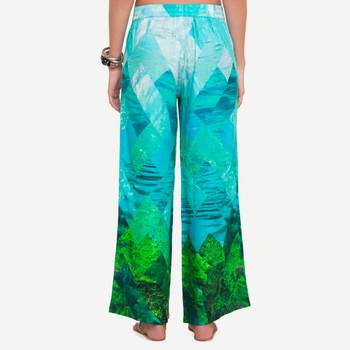 Blue Rayon palazzo pants 3