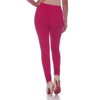 Pink Cotton Ethnic Wear Churidar Leggings For Women'S 3