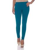 Blue Cotton Ethnic Wear Churidar Leggings For Women'S