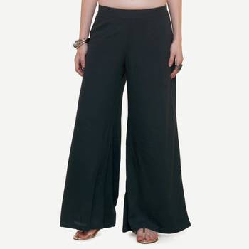 Black Rayon palazzo pants 1