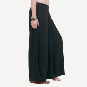 Black Rayon palazzo pants 2