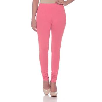 Pink Cotton Ethnic Wear Churidar Leggings For Women'S 1