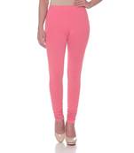 Pink Cotton Ethnic Wear Churidar Leggings For Women'S