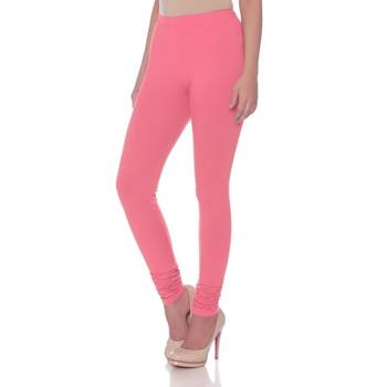 Pink Cotton Ethnic Wear Churidar Leggings For Women'S 2