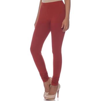 Maroon Cotton Ethnic Wear Churidar Leggings For Women'S 2
