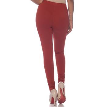 Maroon Cotton Ethnic Wear Churidar Leggings For Women'S 3