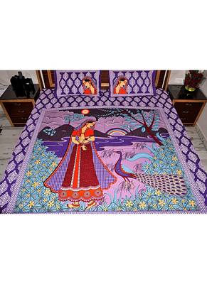 Lal Haveli Cotton Bedsheets for Double Bed & Bed Covers with 2 Pillow Cover 100 X 100 in. 3