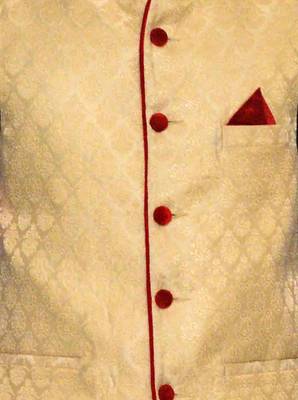 Gold Woven Art Silk Dhoti Kurta 4