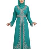 Phirozy embroidered georgette moroccan islamic kaftans