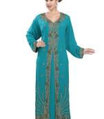 Phirozy embroidered georgette moroccan islamic kaftans