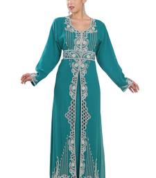 Phirozy embroidered georgette moroccan islamic kaftans