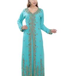 Phirozy embroidered georgette moroccan islamic kaftans