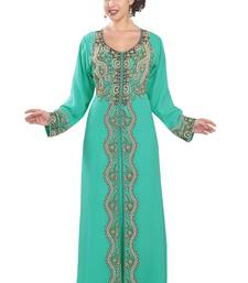 Phirozy embroidered georgette moroccan islamic kaftans