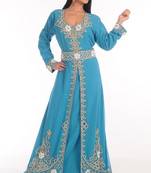 Phirozy embroidered georgette moroccan islamic kaftans