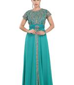 Phirozy embroidered georgette moroccan islamic kaftans