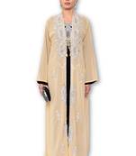 Dual color embroidered georgette moroccan islamic kaftans