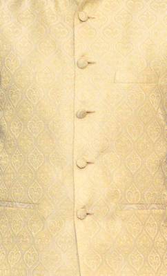 White Woven Art Silk Dhoti Kurta 3