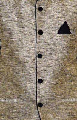 Black Woven Art Silk Dhoti Kurta 4