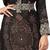 Black Color Printed Satin With Chiffon Abaya Burkha With Waist Belt Style And Hijab Scarf For Women
