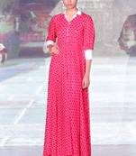 Red Rayon Designer Long Party Wear Kurti