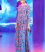 Blue Rayon Designer Long Party Wear Kurti