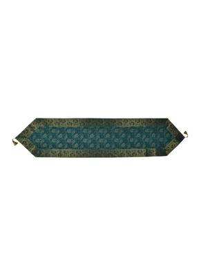 Lal Haveli Green Silk Fabric Dining Table Runner 72 x 16 inch 1