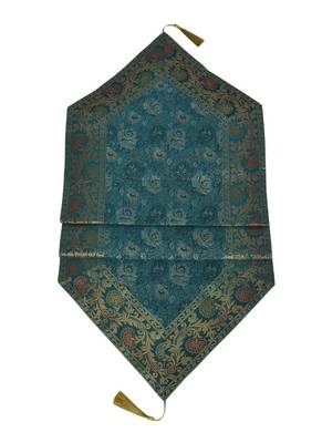 Lal Haveli Green Silk Fabric Dining Table Runner 72 x 16 inch 3