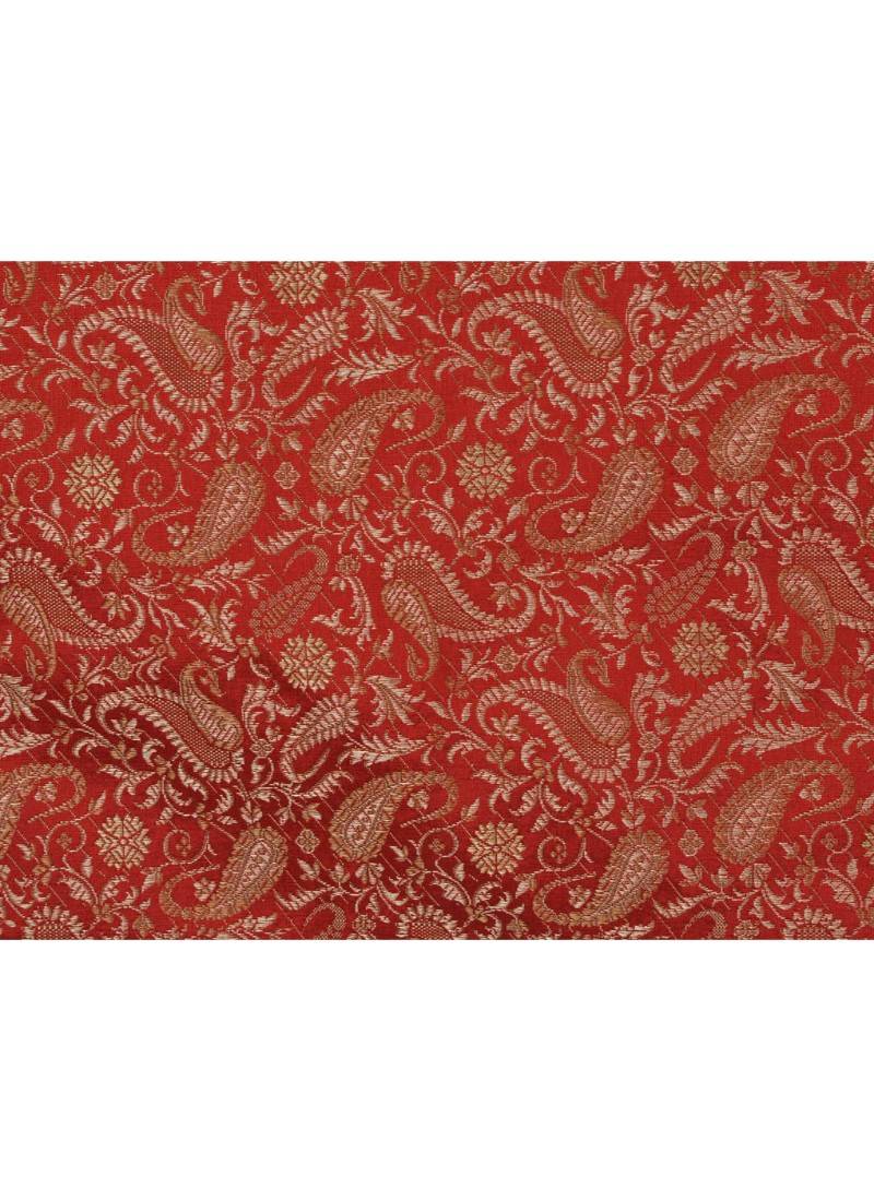 Lal Haveli Designer Red Silk Table Runner Decor 72 x 16 inch LAL