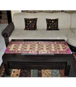 Banarasi Brocade Paisley Work Design Silk Table Runner 63 x 17 Inch Pink Color Mother's Day Gift