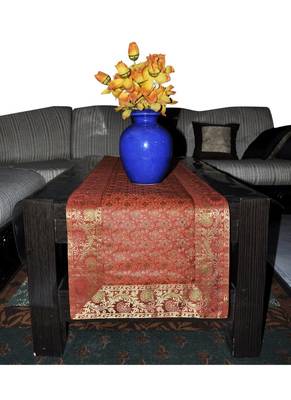 Decorative Silk Table Runner Vintage 60 X 16 Inches 4
