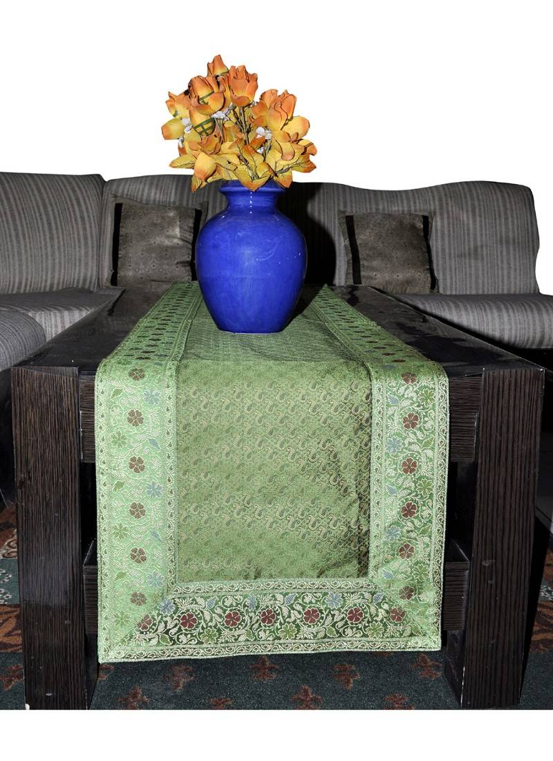 Room Decorative Silk Dining Table Runner & Table Cloth 60 X 16 Inches