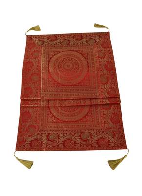 Lal Haveli Red Silk Table Runner for Wedding Decoration, Bright Silk and Smooth Fabric Party Table Runners 60 X 16 inch 3