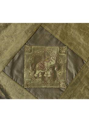 Elephant Work Design Square Silk Table Cloth 35 X 35 Inches 3