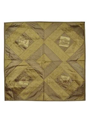 Elephant Work Design Square Silk Table Cloth 35 X 35 Inches 4
