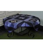 Rajasthani Handmade Elephant Work Silk Table Cloth Runner 35 X 35 Inches