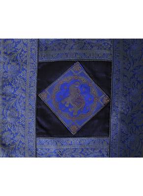 Rajasthani Handmade Elephant Work Silk Table Cloth Runner 35 X 35 Inches 3