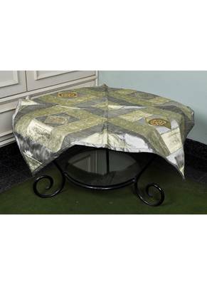 Handmade Floral Work Design Decorative Silk Center Table Cloth 35 X 35 Inches 1