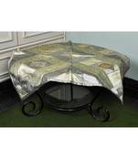 Handmade Floral Work Design Decorative Silk Center Table Cloth 35 X 35 Inches