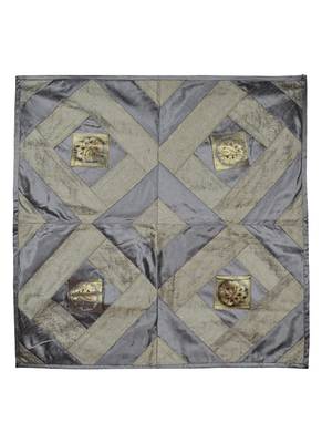 Handmade Floral Work Design Decorative Silk Center Table Cloth 35 X 35 Inches 4