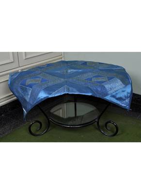Silk Peacock Design Table Cloths 35 X 35 Inches 1