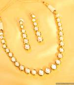 Elegant Single Line Kundan Necklace