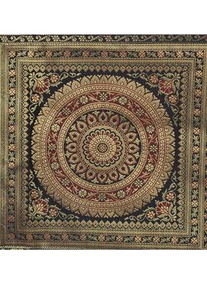 Lal Haveli Black Mandala Design Silk Table Runner 60 x 16 inch 2