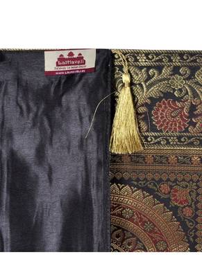 Lal Haveli Black Mandala Design Silk Table Runner 60 x 16 inch 4
