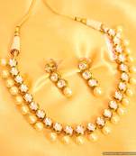 Elegant Kundan Meenakari Pearl Necklace Set